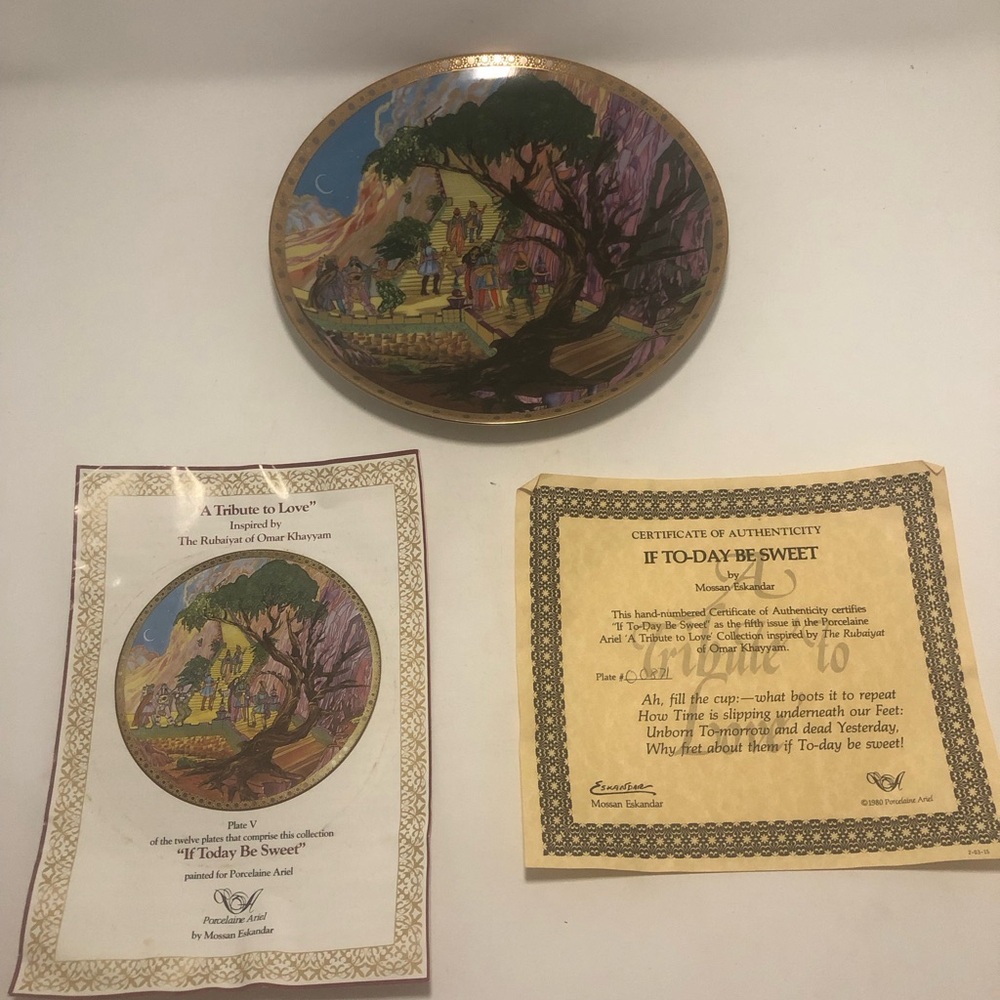 “If Today be Sweet” Decorative Collectible Plate